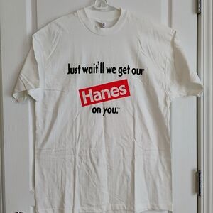 Vintage Hanes "Just Wait'll Till We Get Our Hanes On You" T-Shirt XL – MJ Era
